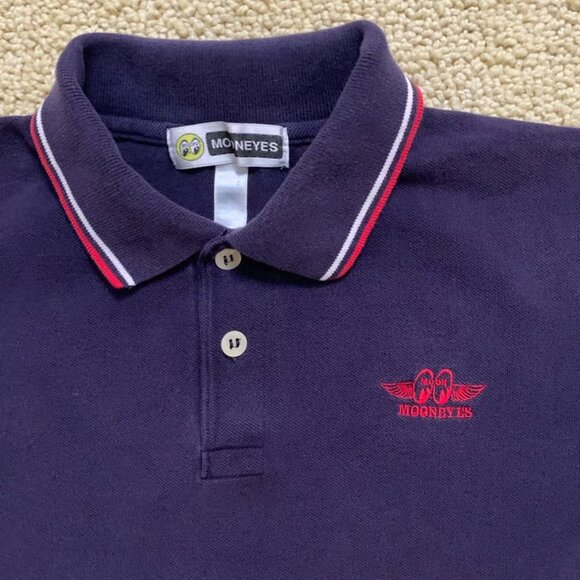 ⭐️Moon Eyes Polo Shirt with Embroidery Logo Size: Medium <Gently Used> - Picture 2 of 3